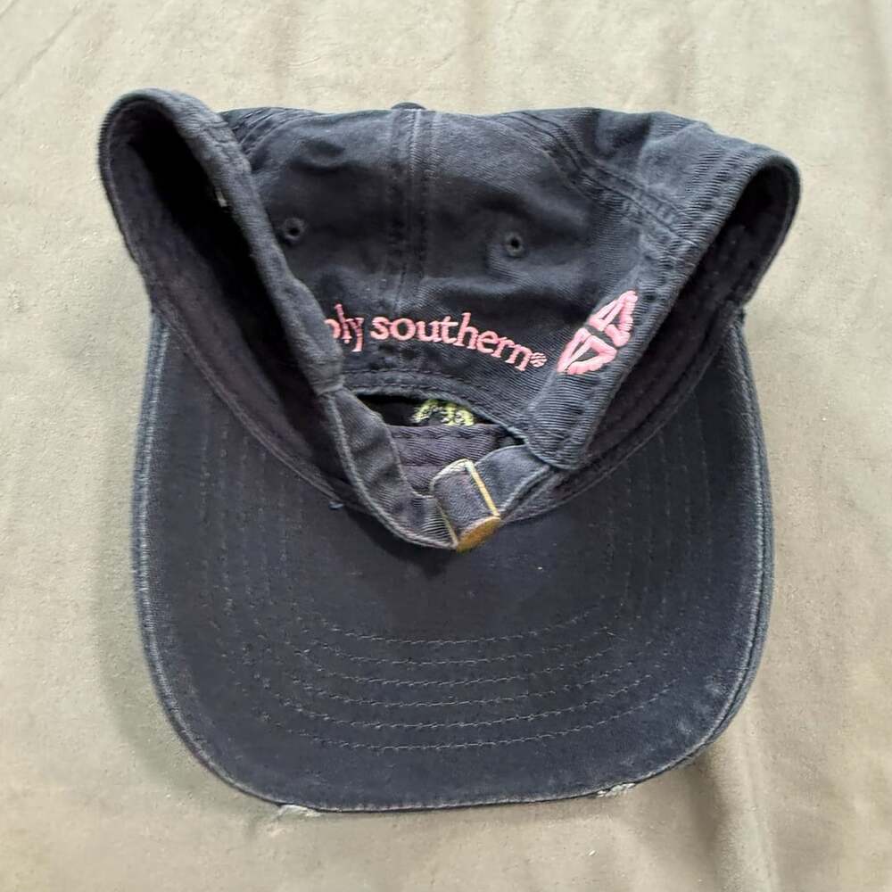 Simply Southern Black Distressed Palm Tree Baseball Cap Hat - Picture 8 of 8
